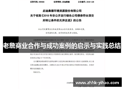 老詹商业合作与成功案例的启示与实践总结