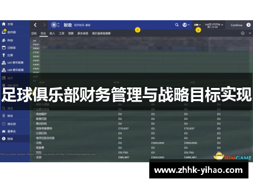 足球俱乐部财务管理与战略目标实现